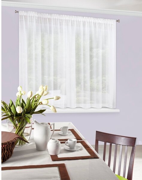 ZÁCLONA NA PÁSKE LUCY 350X150 CM BIELA