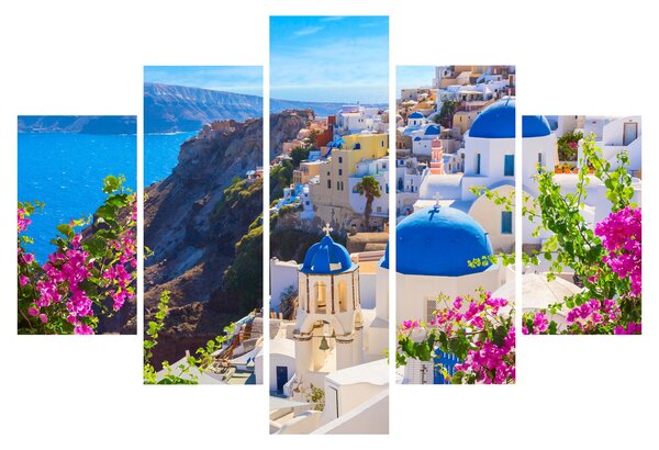Obraz - Santorini, Grécko (150x105 cm)