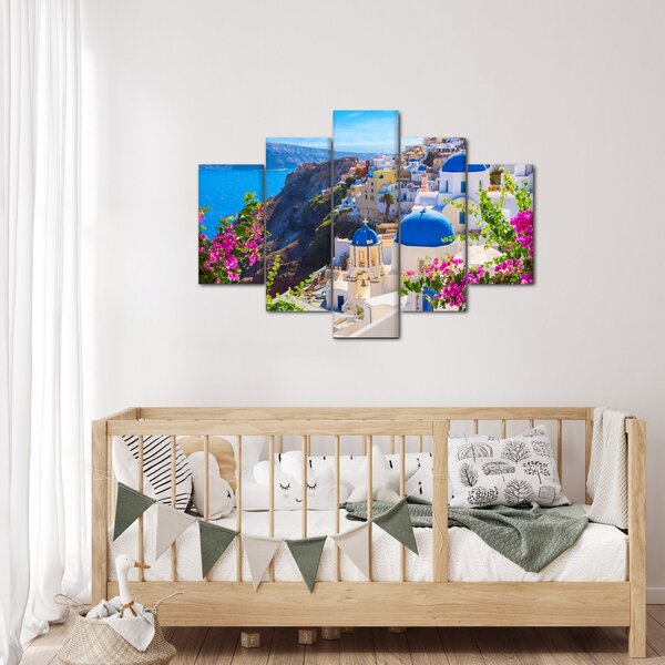 Obraz - Santorini, Grécko (150x105 cm)