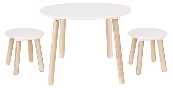 Jabadabado biely detský stôl a stoličky