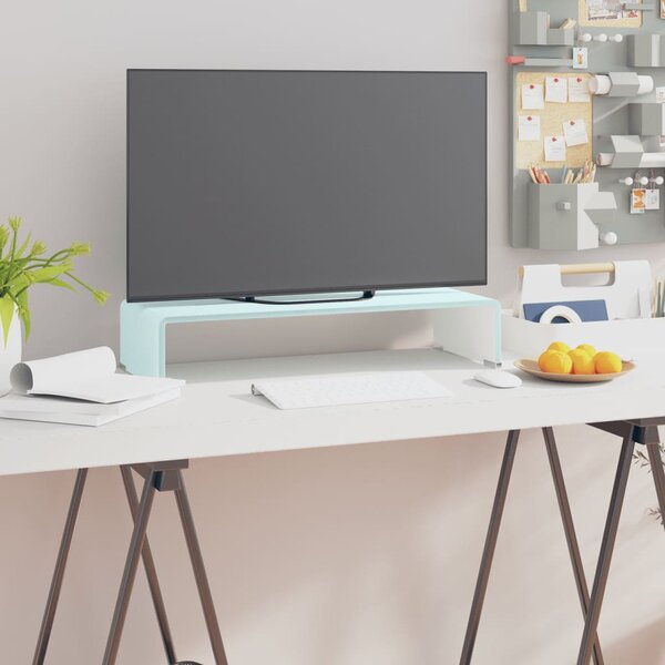 TV stojan/stojan pod monitor, sklo, zelený 60x25x11 cm