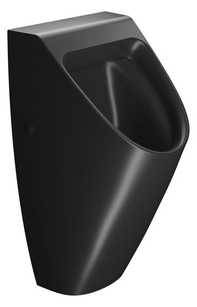 GSI SAND urinál so zakrytým prívodom vody, 31x65 cm, čierna mat