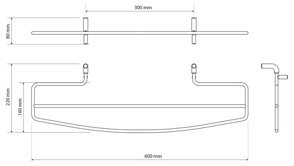 Sapho Sapho, Sušiak uterákov na vykurovacie telesá 214x600mm, biely, 1306-09B