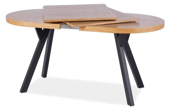 NovýNábytok.sk Rozkladací jedálenský stôl 140-272 cm Daphne (dub + čierna) (pre 8 a viac osôb). Akcia -6%. Vlastná spoľahlivá doprava až k Vám domov. 1050109