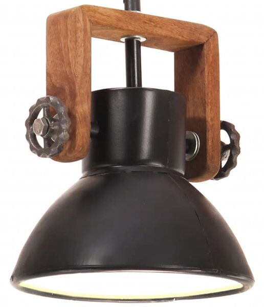 Industriálna závesná lampa 25 W, čierna, okrúhla 19 cm E27