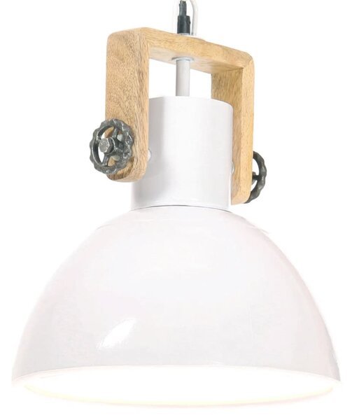 Industriálna závesná lampa 25 W biela 30 cm okrúhla E27