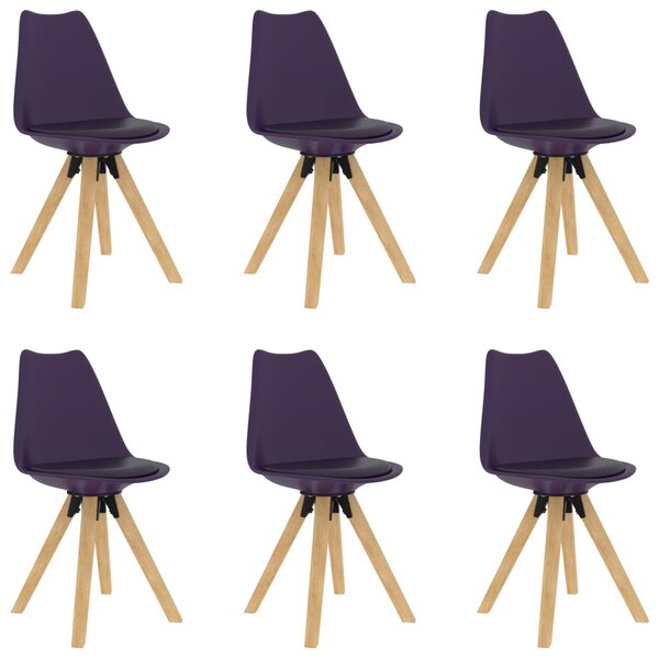 Jedálenské stoličky 6 ks, fialové