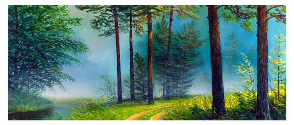 Obraz - Olejomaľba krajiny (120x50 cm)