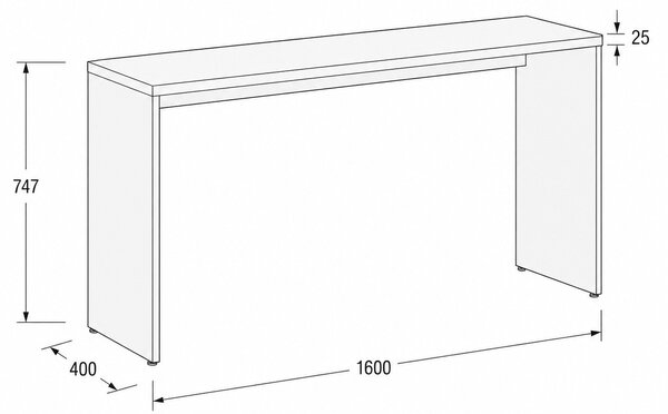 Prísed k stolu FRAME, 160x40 cm, dub prírodný