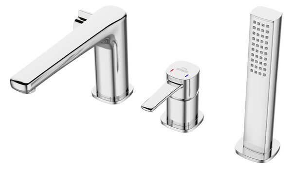 Invena Trend, 3-otvorová vaňová batéria, chrómová, INV-BW-02-S01-V