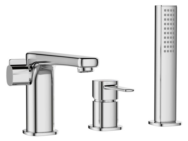 Invena Trend, 3-otvorová vaňová batéria, chrómová, INV-BW-02-S01-V