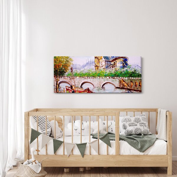 Obraz - Olejomaľba mesta (120x50 cm)