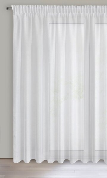 ZÁCLONA NA PÁSKE REBECCA 400X220 CM BIELA