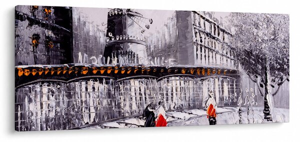 Obraz - Olejomaľba mesta II. (120x50 cm)