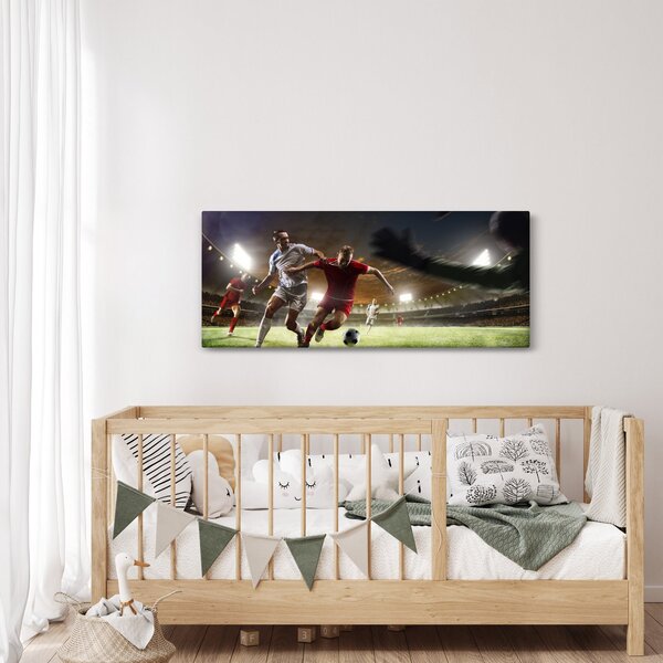 Obraz - Futbalisti v akcii (120x50 cm)