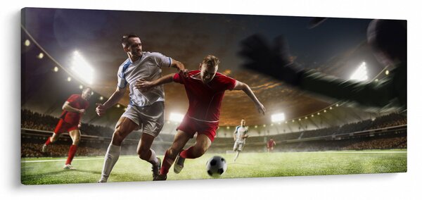 Obraz - Futbalisti v akcii (120x50 cm)
