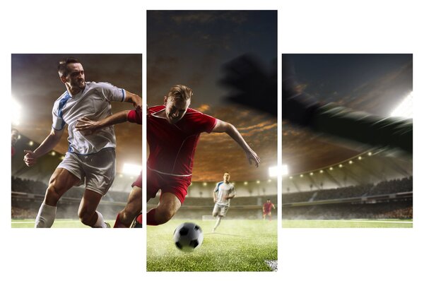 Obraz - Futbalisti v akcii (90x60 cm)