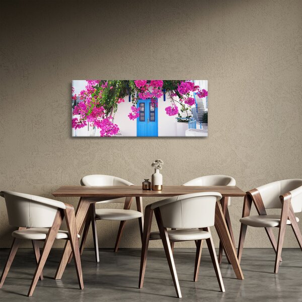 Obraz - Tradičný grécky dom (120x50 cm)