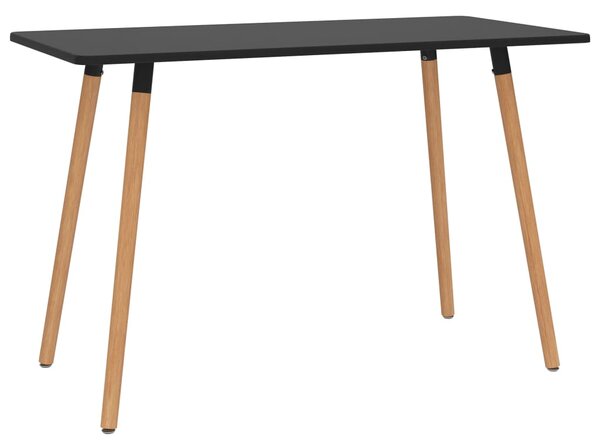 Jedálenský stôl, čierny 120x60x75 cm, kov