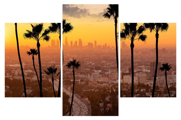 Obraz - Panorama Los Angeles (90x60 cm)