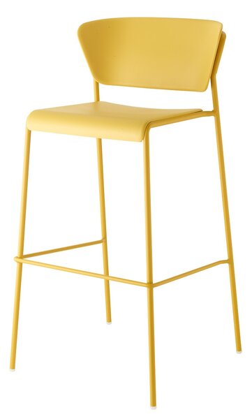 SCAB - Barová stolička LISA TECHNOPOLYMER vysoká - horčicová
