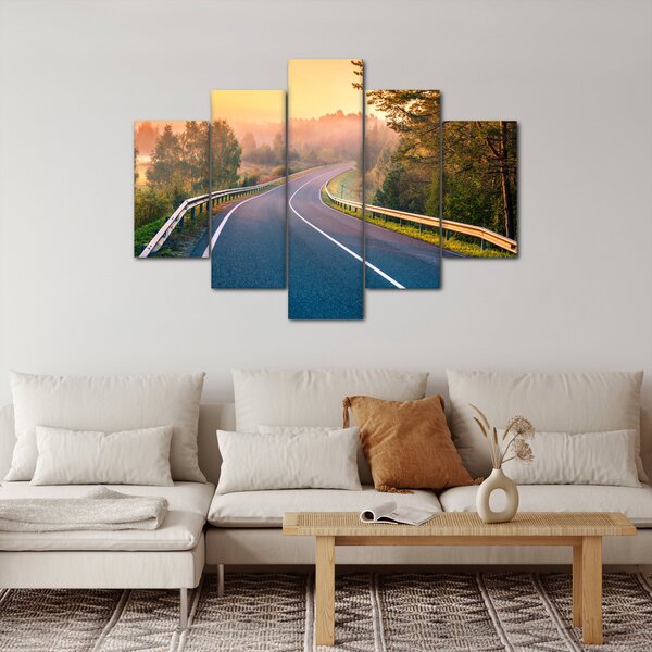 Obraz - Cesta pri východe slnka (150x105 cm)