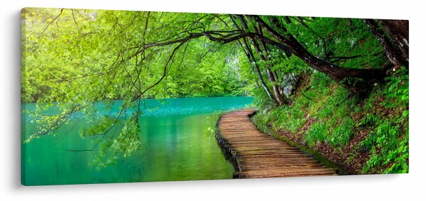 Obraz - Plitvické jazerá (120x50 cm)