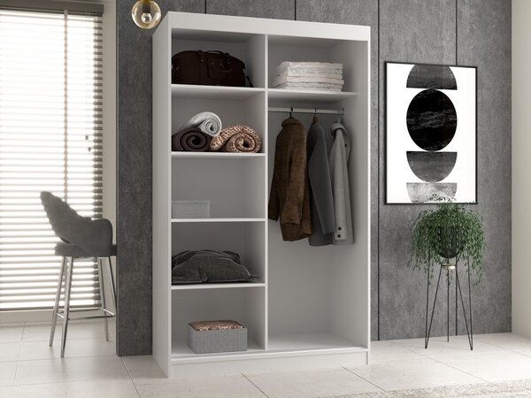 TP Living Šatníková skriňa s 2 zrkadlami IGA 120 cm antracit