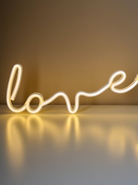 Sinsay - LED neonová lampa v tvare nápisu "Love" - biela