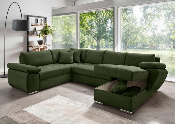 SEDACIA SÚPRAVA, textil, tmavozelená P & B - Sedačky, Online Only