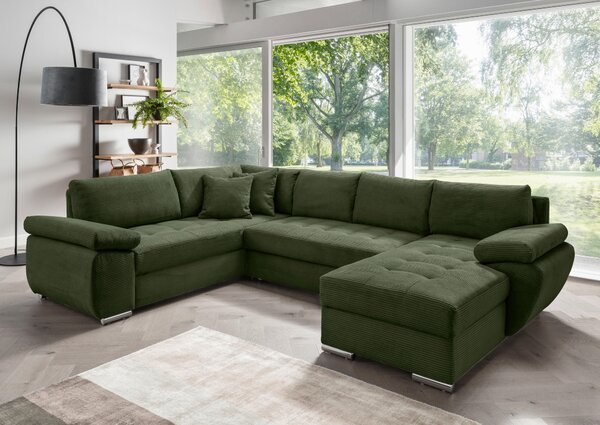 SEDACIA SÚPRAVA, textil, tmavozelená P & B - Sedačky, Online Only