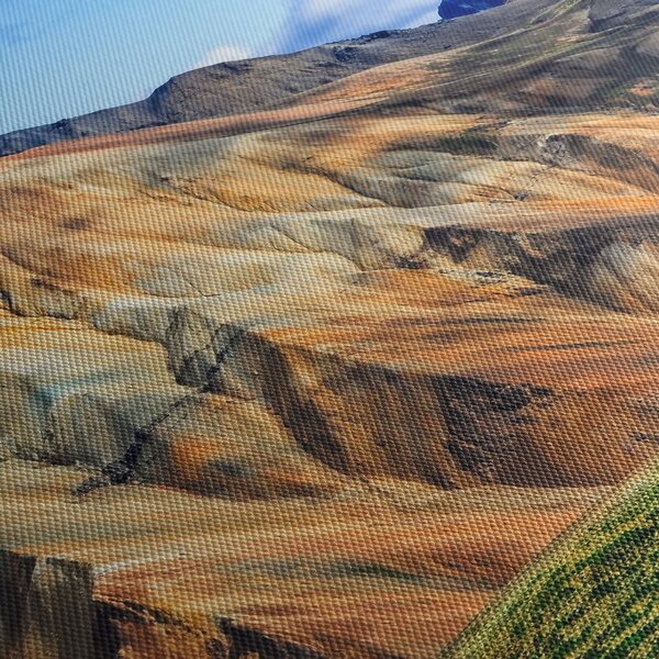 Obraz - Landmannalaugar (s hodinami) (90x30 cm)