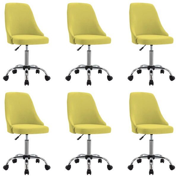 Jedálenské stoličky 6 ks, žlté, látka