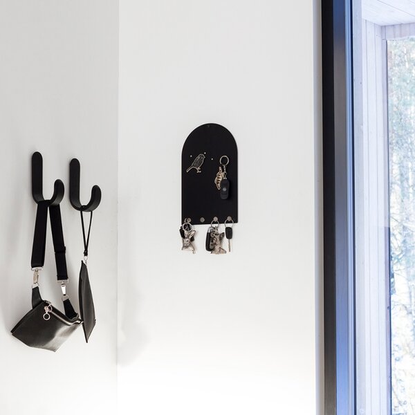 Miiko Design Magnetická tabuľa na kľúče Arch, čierna