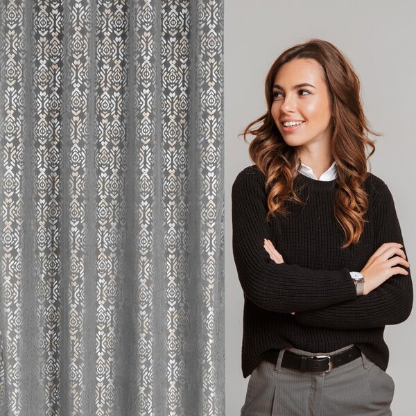 ZATEMŇOVACÍ ZÁVES NA KRÚŽKOCH LAURA 140X250 CM SIVÁ