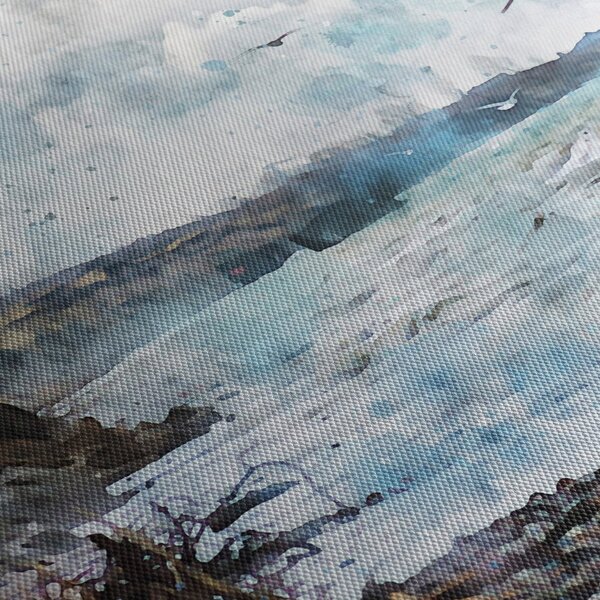 Obraz - Útes, akvarel (120x50 cm)