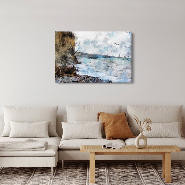 Obraz - Útes, akvarel (90x60 cm)