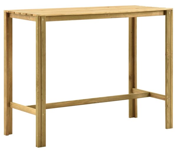Záhradný barový stôl 140x60x110 cm, impregnovaná borovica