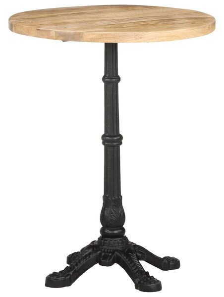 Bistro stolík Ø60x76 cm surové mangovníkové drevo