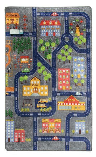 Conceptum Hypnose Detský koberec Malé mesto 140x190 cm sivý