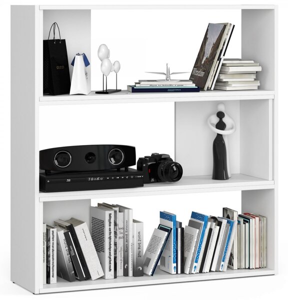 Ak furniture Knižnica TWIST mini biela