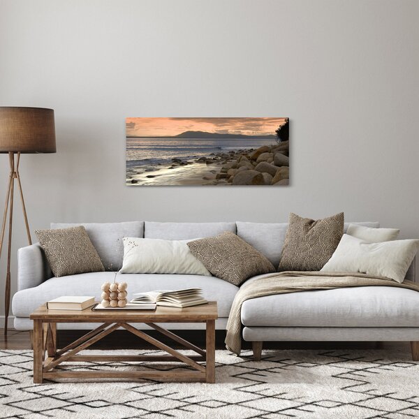 Obraz - More a hory (120x50 cm)
