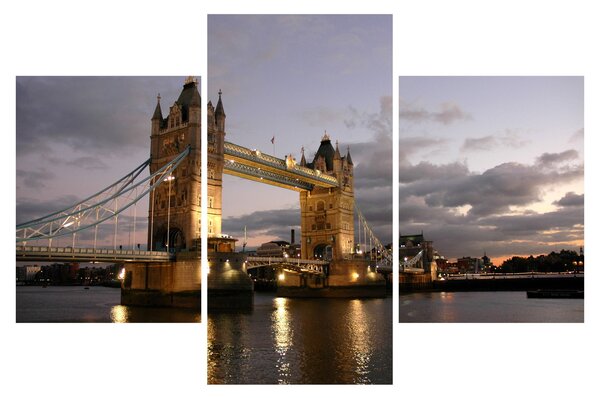 Obrázok - Tower Bridge v noci (90x60 cm)