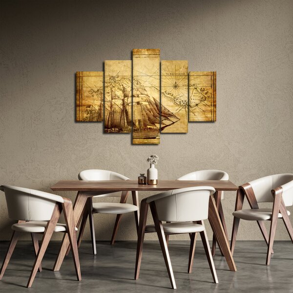 Obraz - Stará mapa (150x105 cm)