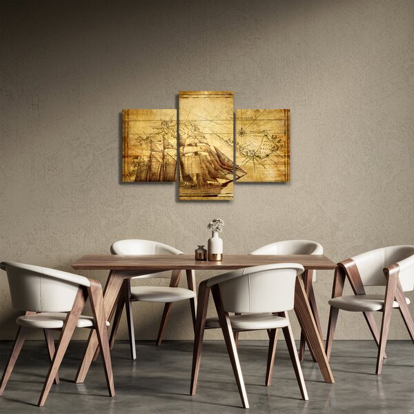 Obraz - Stará mapa (90x60 cm)