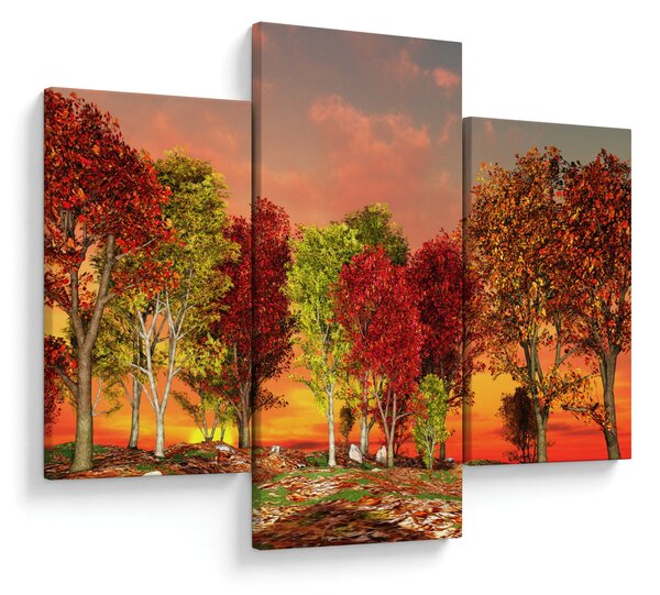 Obraz - Farebné stromy (90x60 cm)
