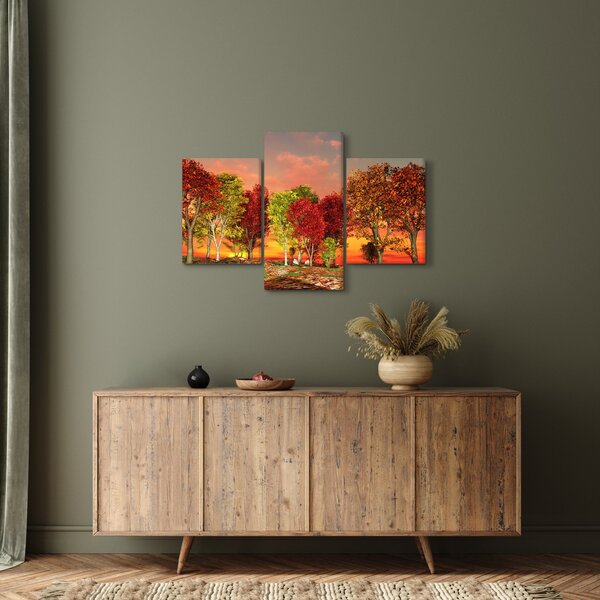 Obraz - Farebné stromy (90x60 cm)