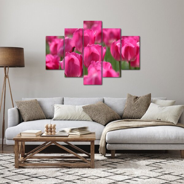 Obraz - Ružové tulipány (150x105 cm)
