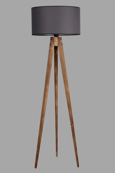 Opviq Stojacia lampa Tripod Ceviz 153 cm sivá