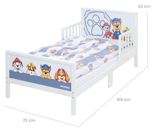 Bielo-modrá detská posteľ 70x140 cm Paw Patrol – Roba